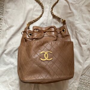 Chanel Bucket Bag in beautiful beige/caramel color Rare